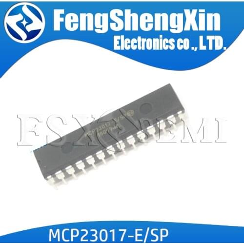 1pcs MCP23017-E/SP DIP-28 MCP23017 16-Bit I/O Expander with I2C Interface IC