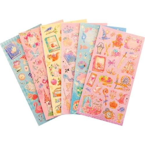 1pcs Hot stamping Cute Sticker Custom Stickers Personalized Sticker Cute Stationery Student Stickers Scrapbooking Art Supplies