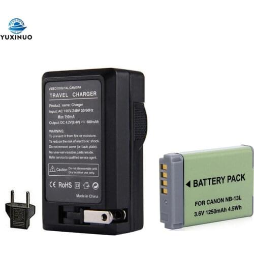 1250mAh NB-13L NB13L Camera Battery +AC Charger For Canon PowerShot G5X G9X G7X Mark II G1X G7X Mark III SX740 SX730 SX720 SX620