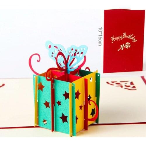 3pcs/set or 8pcs/set 3D Gift Card Creative Blessing Invitation Card Postcard Christmas Featival Anniversary for Her