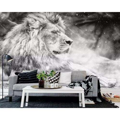 Beibehang 3d wallpaper Home Decor Abstract Lion Photo Wallpaper Bedroom Landscape Oil Painting Wallpaper for Kids Room Behavior