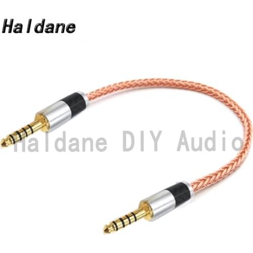 Haldane 4.4mm TRRRS Balanced Male to Male OCC Single Crystal Copper Audio Adapter Cable 4.4 to 4.4 Connector