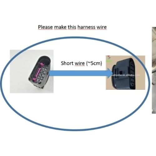 Free shipping Car HID Xenon Headlight 10pin female to 14 Pin Male Connector Adapter Pigtail