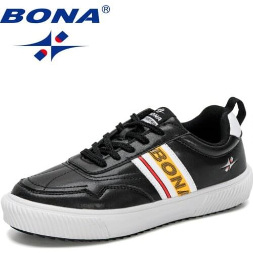 BONA 2021 New Designers Trendy Flats Sneakers Men Casual Shoes Lace Up Classic Fashion Luxury Brand Walking Footwear Mansculino