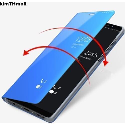 Case For Huawei Y7 2019 Cover Smart Flip Window view Mirror Stand Hard Case For Huawei Y7 Pro Prim 2019 DUB-LX1 LX2 kimTHmall