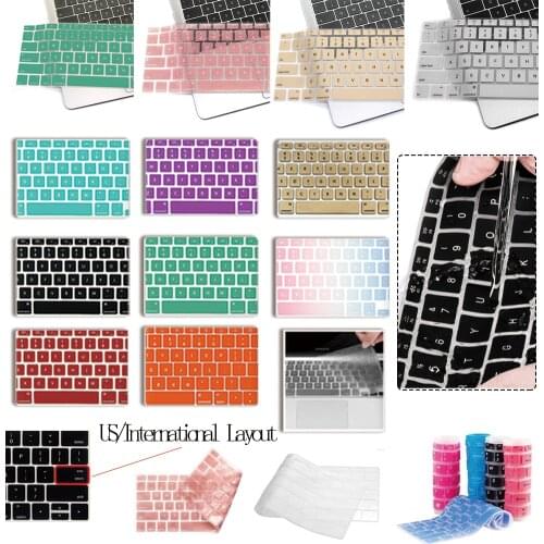 Keyboard Cover for Apple Macbook 12" A1534 /Pro 13" A1708 Dustproof Waterproof Laptop Silicone Cover US Laptop Protector Film
