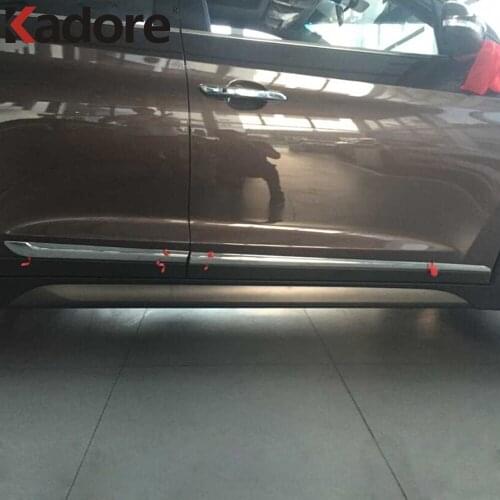 For Hyundai Tucson 2016 2017 2018 2019 2020 ABS Chrome Side Door Body Trim Molding Strip Frame Trims Car Styling Accessories