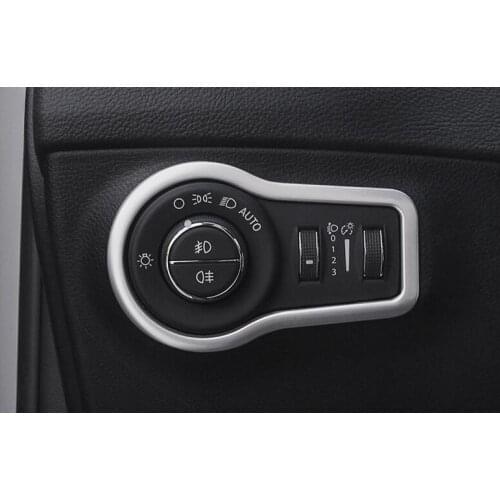 For Jeep Compass 2017 2018 2019 2020 Carbon Fiber ABS Mouldings Accessories Head Light Switch Covers Trim panel Car Styling
