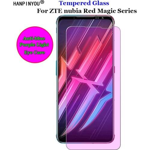 For ZTE nubia Red Magic 6 5G 5S Pro Lite Anti blue Purple Light Ray Eye Care Tempered Glass 9H Premium Screen Protector Film