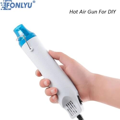 FONLYU 110V/220V Portable Mini Hot Air Gun Seat Shrink Plastic For Tablets Mobile Phone Back Cover Protector Heat DIY Tool