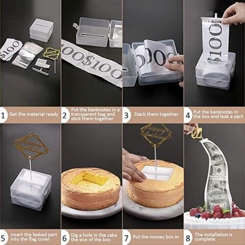 Cake Money Pulling Box Reusable Creative Cake Making Mold Funny Cake Decoration
