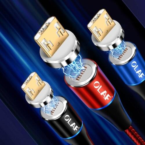 OLAF 3A Magnetic Micro USB Cable For Samsung S7 Huawei Xiaomi Fast Charging Quick Charge 3.0 Microusb Magnet Data Wire Cables