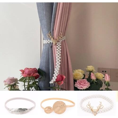 Fashion Elk Curtains Buckles For Living Room Window Curtains Tieback Holder Curtain Strap Accessories New Year Home Decorations
