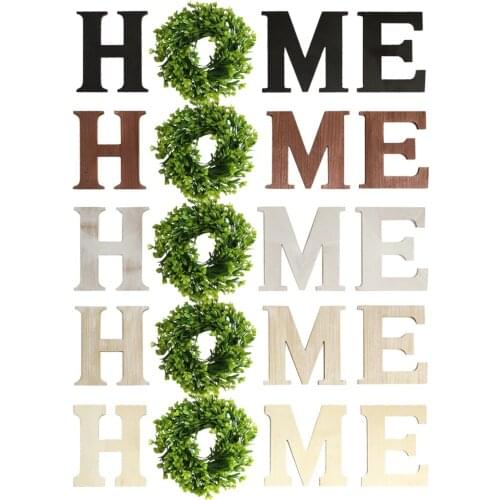 Wall Hanging Wood Home Sign Wooden Letter Sign Wreath LOVE Word Sign Artificial Eucalyptus for Party Livingroom Wedding Decor