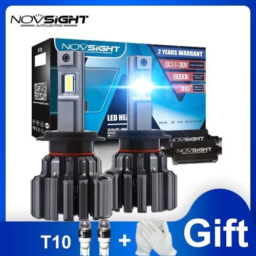 Novsight H4 Led Canbus H7 LED Headlight H11 Car Light Bulbs Turbo H1 Led Bulb Headlamp 9005 9006 HB3 HB4 12000LM Small Auto Lamp