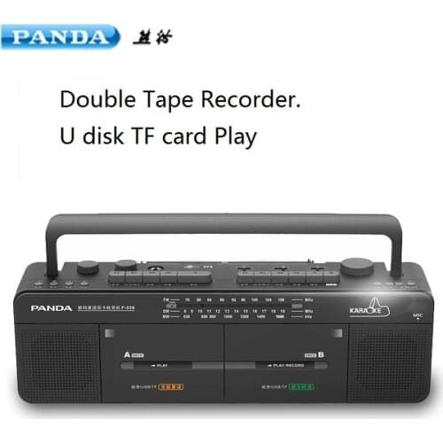 PANDA F-539 double tape campus radio students learning a foreign language karaoke radio repeater radio cassette recorder