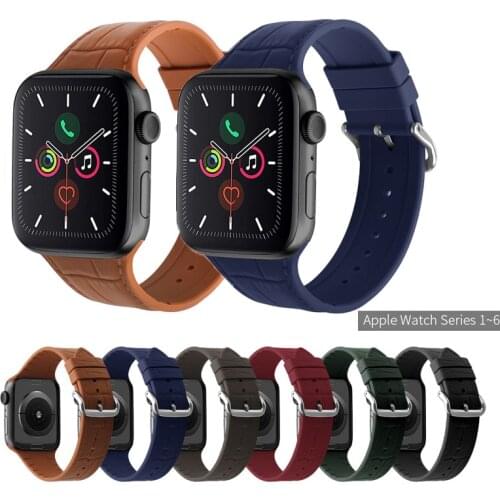 Soft Silicone Strap for Apple Watch iwatch 6 5 4 3 2 1 SE 38mm 42mm 40mm 44mm Men Women Rubber Replacement Bracelet Wrist Band