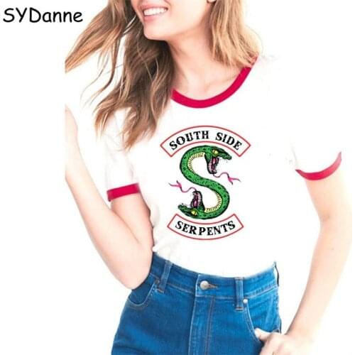 Riverdale T Shirt Tops South Side Serpents Jughead Shirt Women Summer Tshirt Riverdale South Side Costumes For Girls Clothing