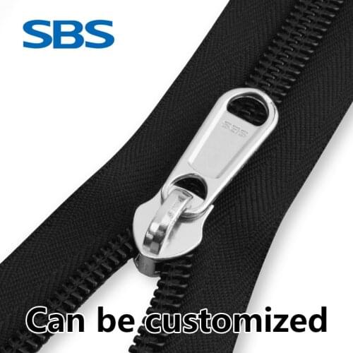 SBS Chain Zipper Trunk Accessories Elephant Nose Pull Lock Customize Size Tent zipper Outdoor sewing accessorie Fishing bag zip