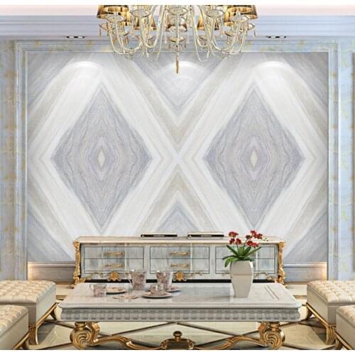 Grey Join Marble Wallpaper Mural for Living Room TV Backaground 3d Photo Mural 3d Marble Wall Mural 3D Stone Wall paper