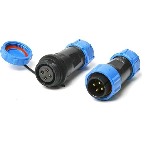 SP21 IP68 Docking Aviation Plug Waterproof Connector Male Plug & Female Socket 2/3/4/5/7/9/12 Pin Wire Cable Connector