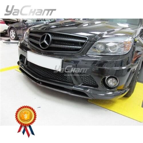 Carbon Fiber Front Bumper Splitter Fit For 2008-2011 MB W204 C63 Sedan CRS Style Front Lip