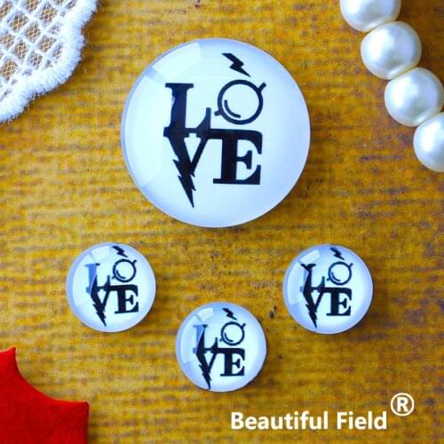 12mm 25mm 14mm 16mm 18mm 20mm Photo Glass Cabochons Round Cameo Set Handmade Settings Stone Magic Love 062
