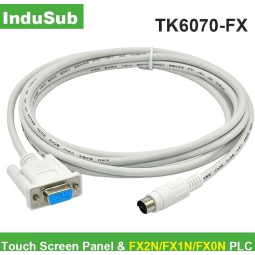 TK6070-FX Compatible Program Cable TK6070 Touch Screen Panel & FX2N/FX1N/FX0N Series touch Panel PLC
