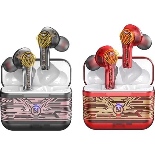 TS-200 TWS Wireless Bluetooth 5.0 Earphones Charging Box Contact Control Headphones Gaming Headset Sport Earbuds