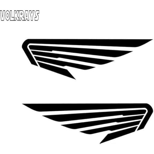 Volkrays 2 X Fashion Car Sticker Angel Wings Birds Feather (1 Right & 1 Left) Accessories Reflective Vinyl Decal,5cm*19cm