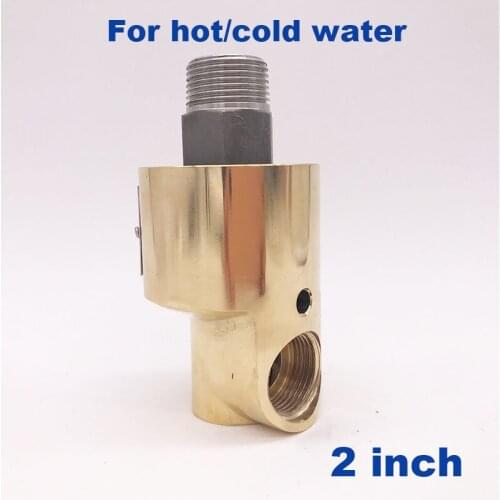 Left/Right-hand thread high temperature industrial brass swivel joint hot/cold water connector rotary 2 inch rotating fitting