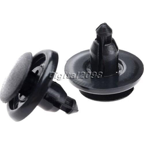 Yetaha 50Pcs Car Door Trim Fastener Bumper Fender Cover Clip Fit 7mm Dia Hole Black Nylon Push Retainer Rivets For Toyota
