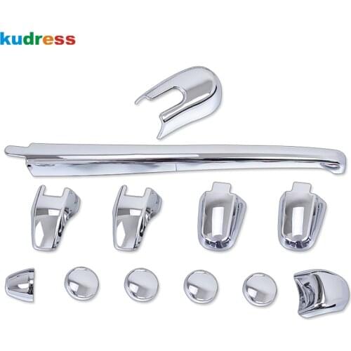 Rear Window Wiper Frame Cover Trim For Kia Sportage 2007 2008 2009 2010 ABS Chrome Car Styling Accessories 12pcs