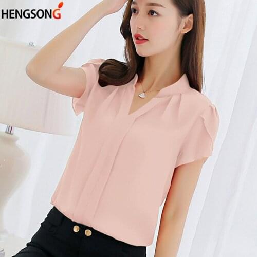 Women Shirt Chiffon Blouse Elegant Ladies Formal Office Blouse Plus Size Chiffon Shirt For Female Womens Clothing