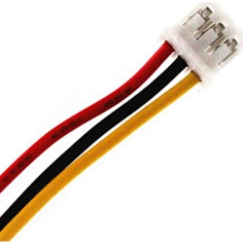 10PCS PH2.0-3PIN Connector Terminal With Wire Single Head Line Length 10CM 26AWG red black and yellow 3p Wire