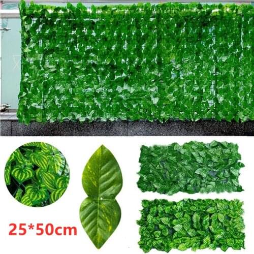 2 Pcs 25x50cm Green Artificial Plant Wall Panels DIY Lawn Wedding Home Garden Decor Wall Landscaping Green Lawn Backdrop Grass