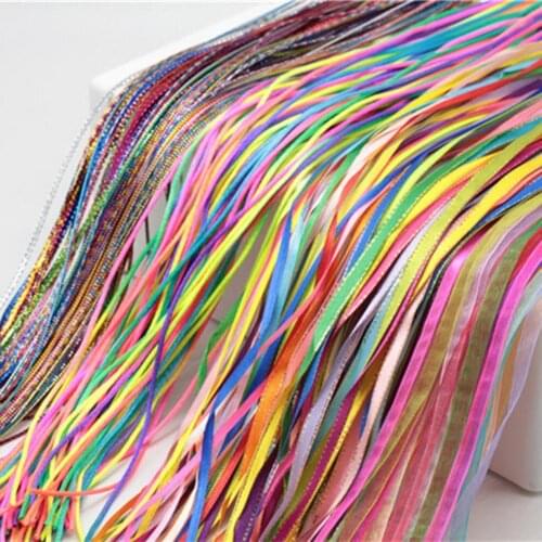 20pcs Seven Colors Dirty Braided Hair Color Rope Childrens Ribbons Female Geaddress Head Rope Ribbon Fabric Hip-hop Hair String
