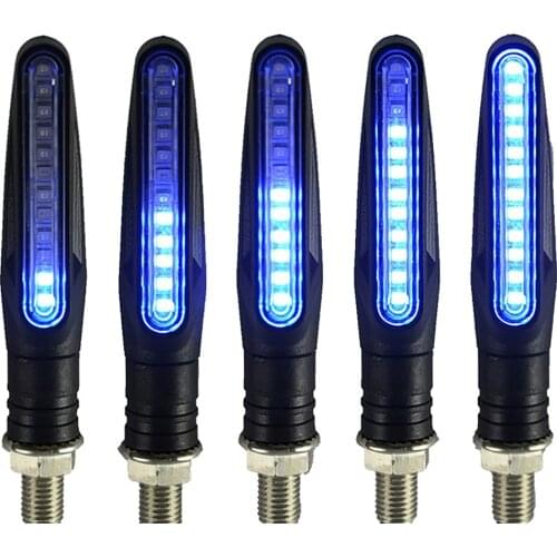 4PCS LED Motorcycle Turn Signal Light E11 Mark Built 335SMD Turn Signals Indicator Flashing Light Blinker Universal M10 Bolt