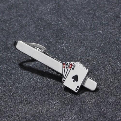 7 Style High Quality Enamel Poker A Tie Bar New Tie Clips For Men Shirt Musical Note Tie Clips Wedding Gift Men Jewelry