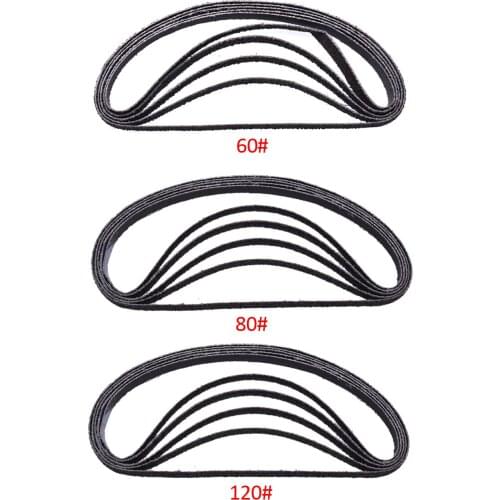 Pouvoir 5pcs 330X10mm 60-120 Grit Alumina Oxide Abrasive Sanding Belt For Metal Auto