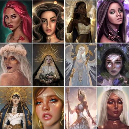 Evil Woman Quirky Female Diy 5D Diamond Painting Full Square and Round Embroidery Mosaic Wall Art Handmade Home Decor Gifts