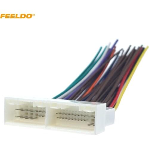 FEELDO Car Radio Audio 42Pin Wiring Harness Adapter For Hyundai IX35/Elantra/Santa Fe/Sonata CD/DVD Stereo Installation #HQ6129