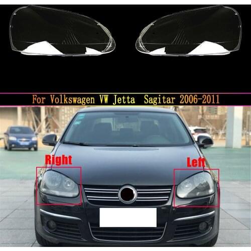 Car Headlamp Lens For Volkswagen VW Jetta / Sagitar 2006 ~ 2011 Transparent Car Headlight Headlamp Clear Lens Auto Shell Cover
