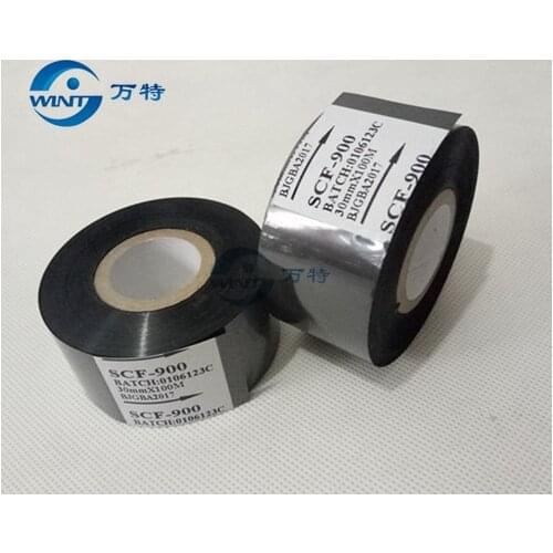 Free shipping by china post 30mm*100m High qualtiy Black color ribbon for date printing on Date coder for EXP,MFG,hot stamping