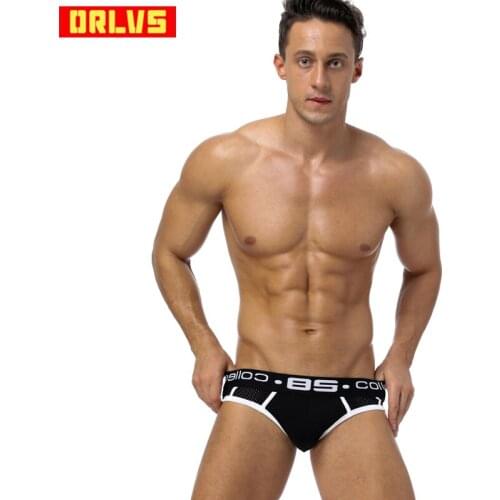 Brand Underwear Underwear Brief sLow Waist Sexy Men Bikini Brief Gay Cotton Underpants Penis Pouch Mens Man Sleepwear BS107