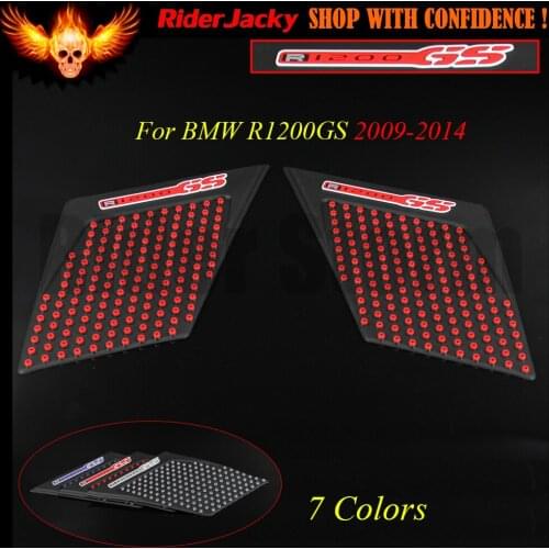 For BMW R1200GS 2009-2014 2010 2011 2012 13 Motorcycle Tank Pad Protector Sticker Decal Gas Knee Grip Tank Traction Pad Side 3M