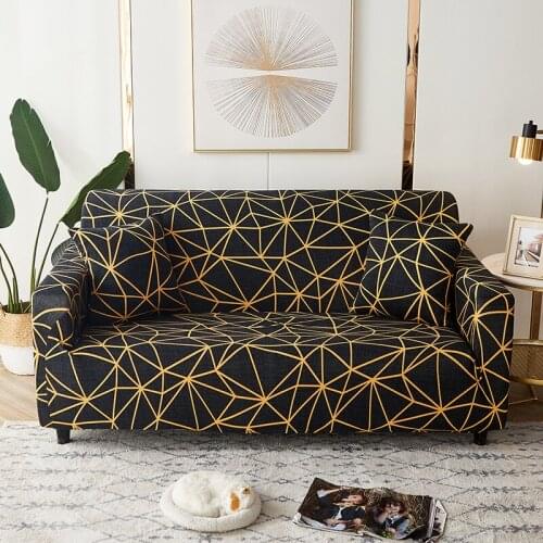 New Geometric Elastic Sofa Slipcovers Modern Sofa Cover For Living Room Sectional Corner L-shape Chair Couch Cover 1/2/3/4 Seat