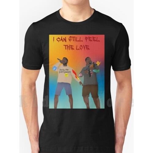 Kids See Ghosts-" Feel The Love " T Shirt Diy Big Size 100% Cotton Kanye Ye Ksg Kids See Ghosts Pusha T Feel The Love Ghosts