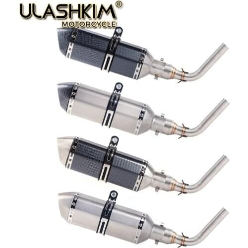 Motorcycle Exhaust Muffler Pipe Exhaust Middle Pipe Escape For Honda GROM MSX125 MSX 125 2013-2015 Slip On Exhaust
