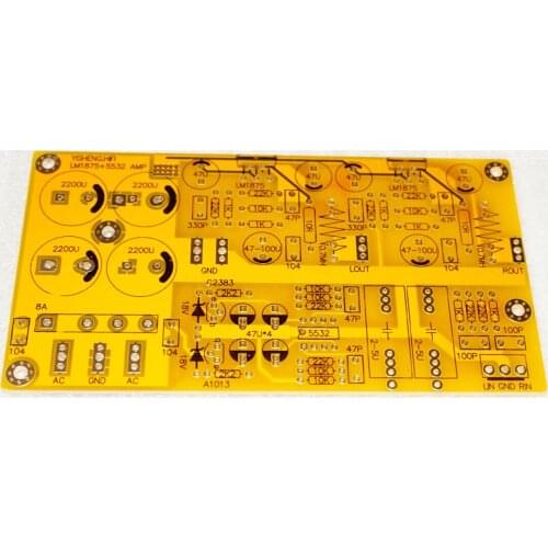 LM1875 + NE5532 Pre-stage Combined Power Amplifier/PCB